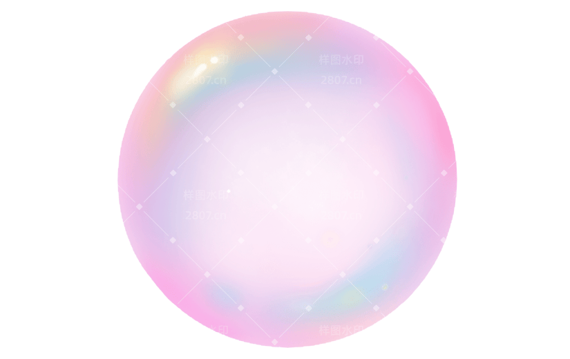 手绘-清新泡泡装饰元素贴纸1