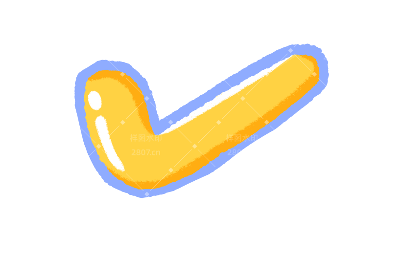 符号标记清新彩色描边涂鸦艺术字贴纸