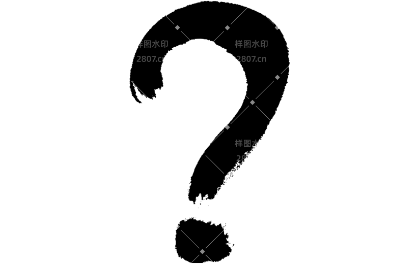 图标系列-通用-矢量规则问号贴纸