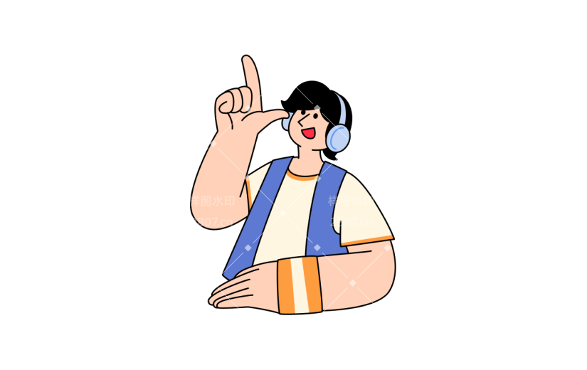 插画人物元素贴纸