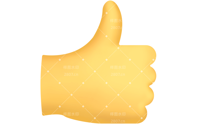 通用上下左右比赞手势贴纸