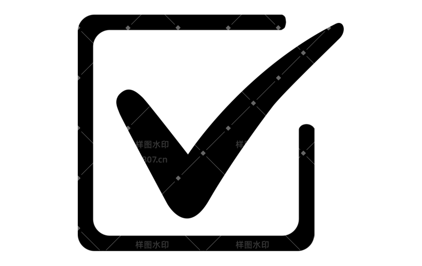 图标系列-通用-有弧度对号+外框贴纸