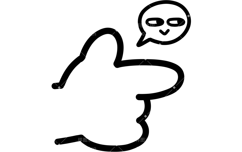 营销卖货涂鸦手势贴纸