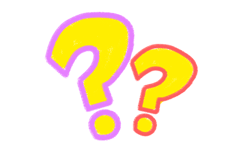 符号标记问号清新描边蜡笔画符号贴纸