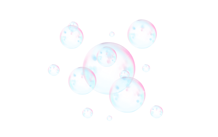 彩色透明几何气泡元素