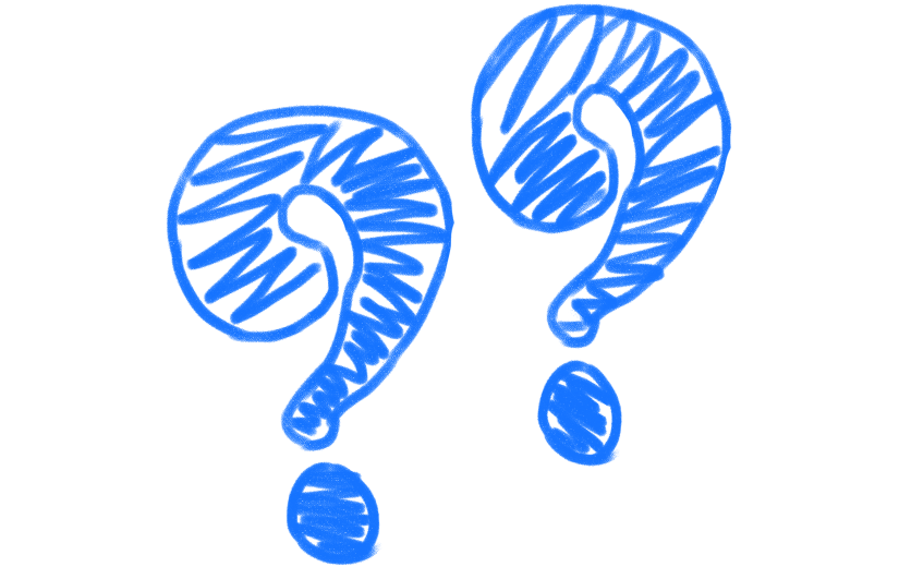 符号标记问号仿手写感清新彩色涂鸦笔迹贴纸