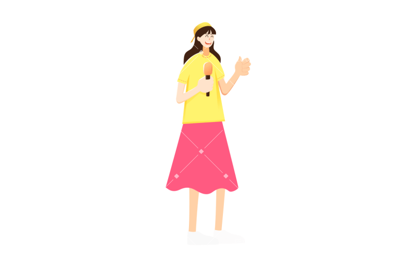 卡通感教育培训女生元素贴纸