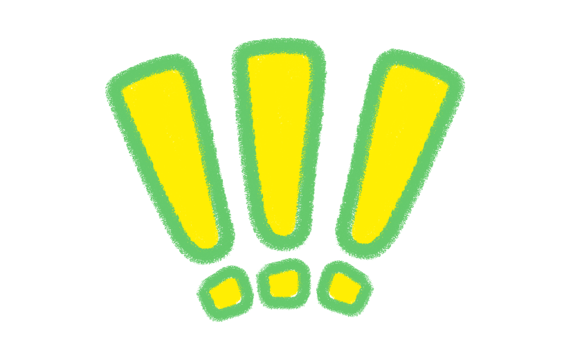 符号标记叹号清新描边蜡笔画符号贴纸
