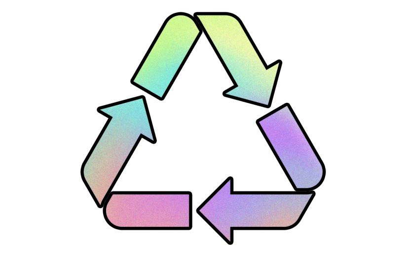 手绘-镭射风装饰元素-可循环