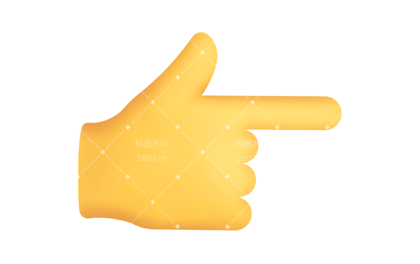 通用上下左右比赞手势贴纸