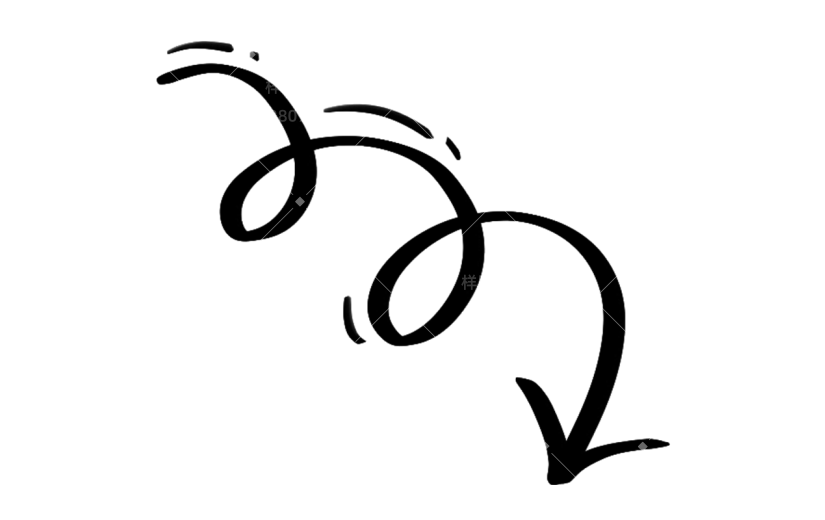 箭头元素黑白贴纸