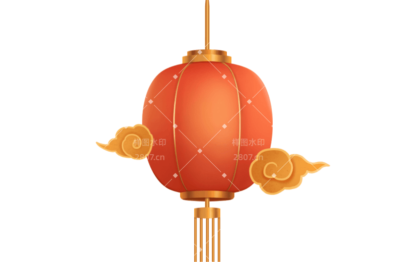 中国风中式立体质感灯笼元素素材