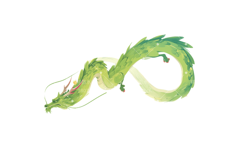 端午节通用国潮风插画青龙中国龙插画元素