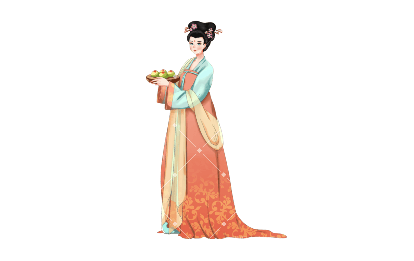 中国风-手绘人物插画-古风女性