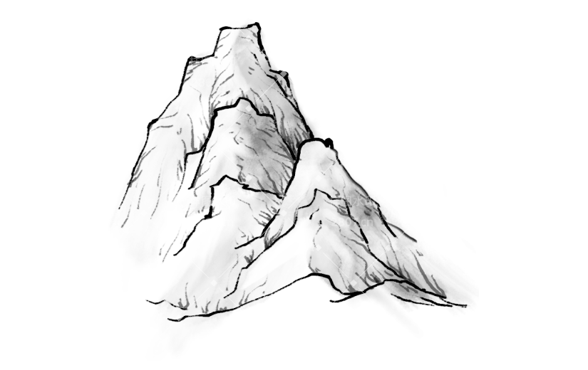 水墨山水自然元素贴纸5
