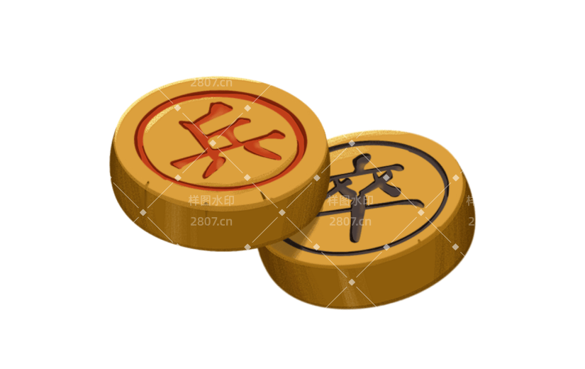 手绘-桌游元素贴纸套系-象棋