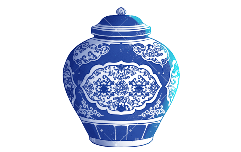 中国风贴纸-青花瓷