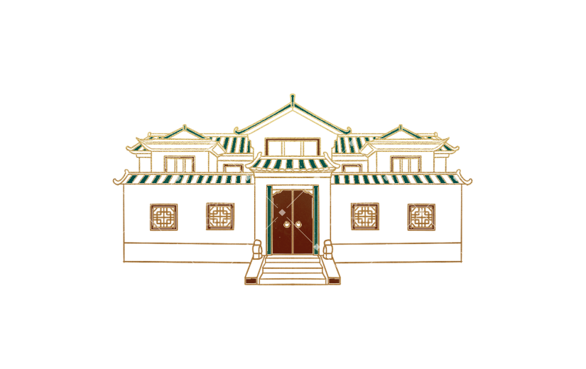 手绘-新中式建筑元素