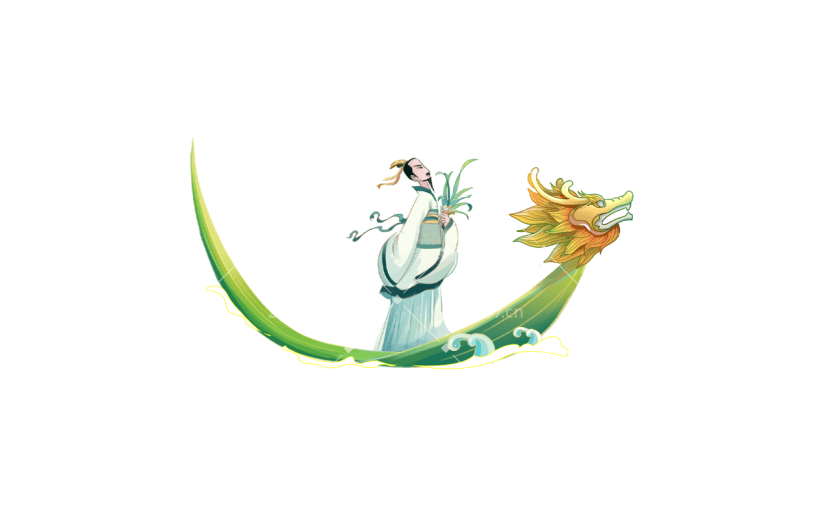 端午节人物元素古风贴纸