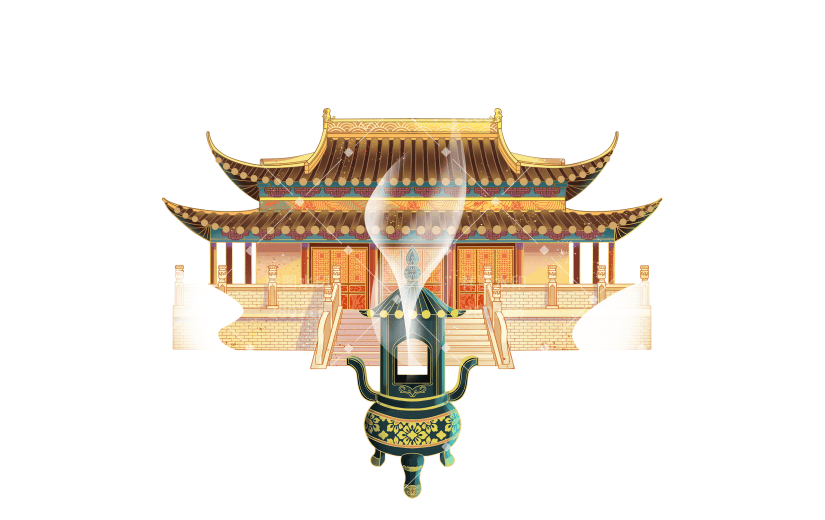 中国风建筑亭子-大门