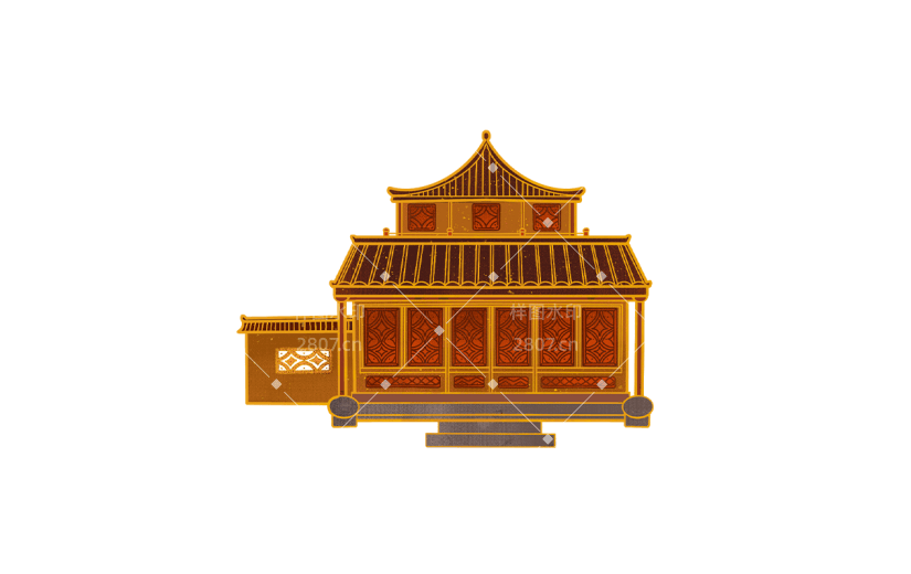 双十一双11电商促销活动中国风建筑元素