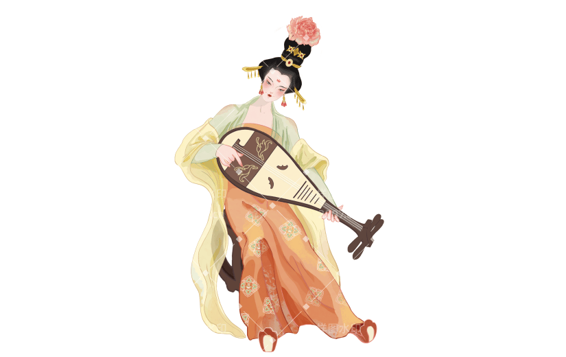 中国风-国潮古风女性人物插画4