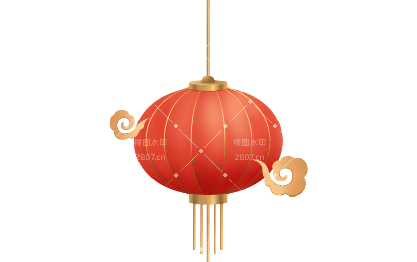中国风中式立体质感灯笼元素素材