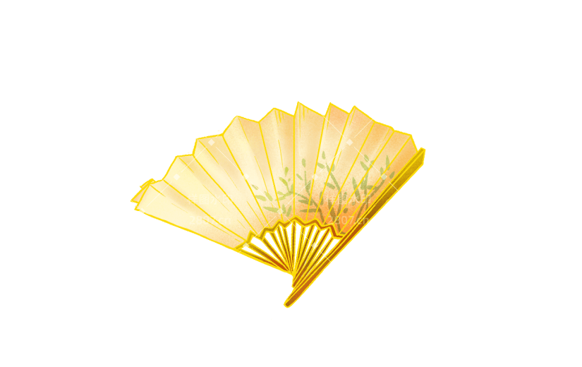 中国风-国潮物品贴纸-扇子