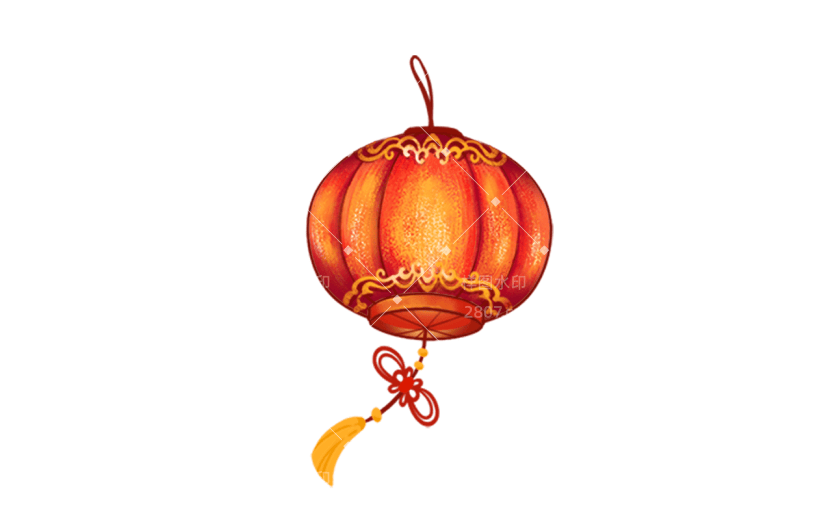 喜庆红色灯笼新年元素