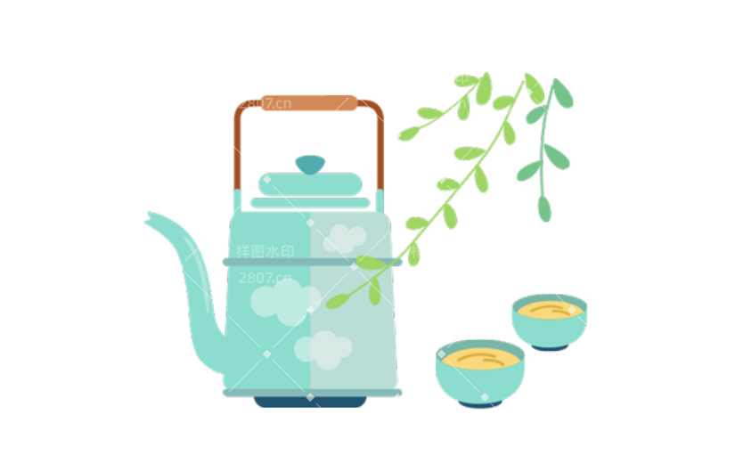 通用谷雨卡通感贴纸