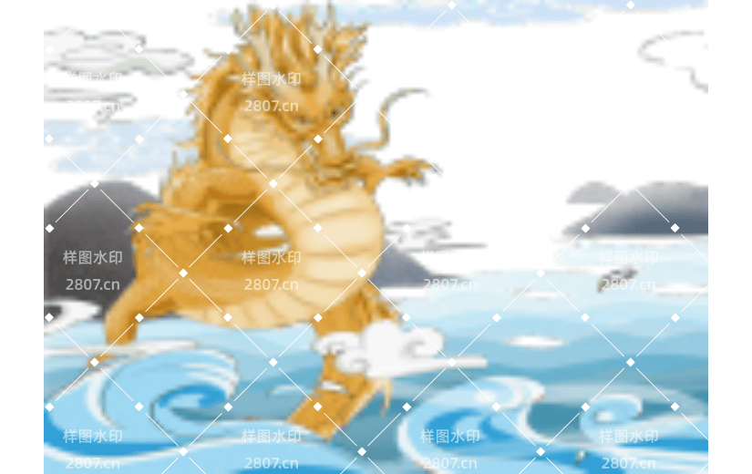 祥龙国潮手绘插画