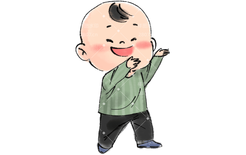 水墨-人物插画贴纸9