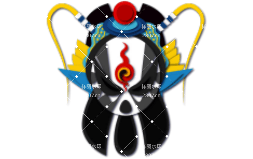 矢量脸谱剪纸风矢量元素