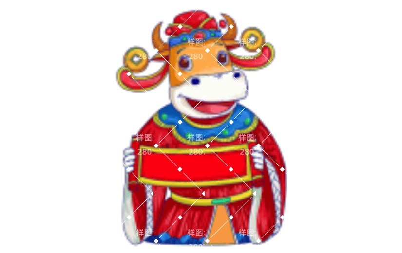 国潮财神牛2021牛年