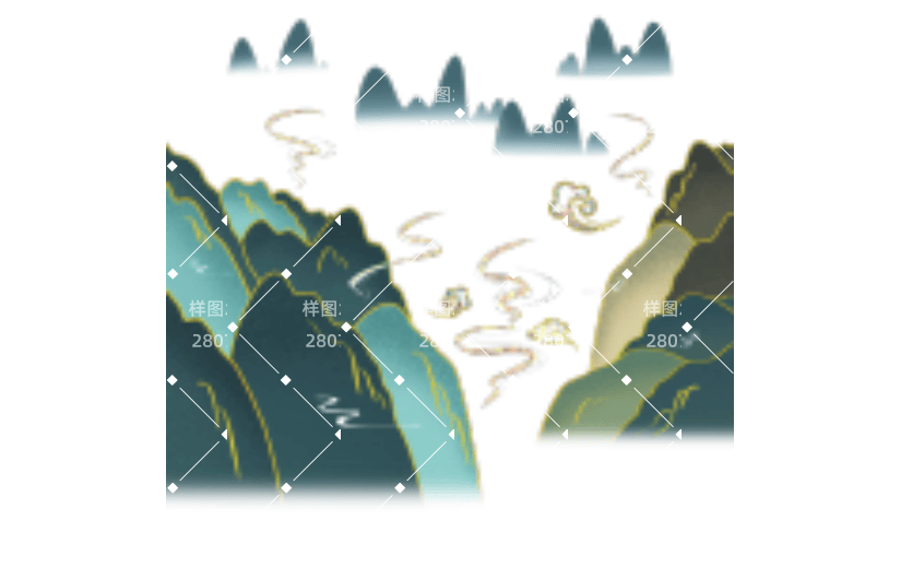 中国风国潮风山水