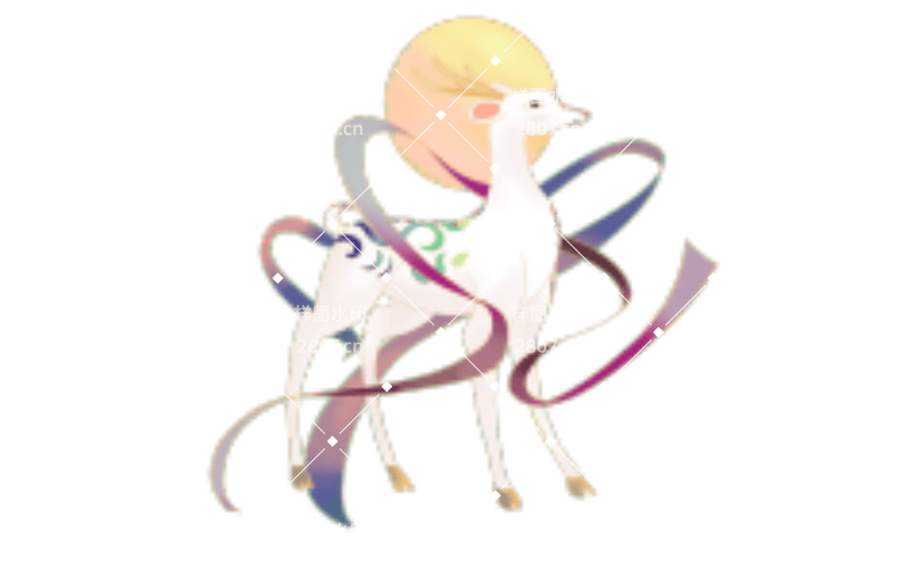 敦煌白鹿彩带神鹿