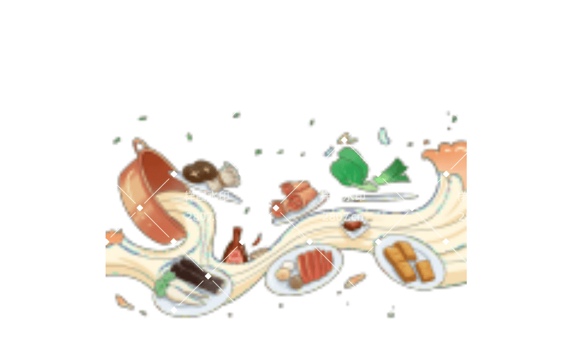 国潮火锅食物食材