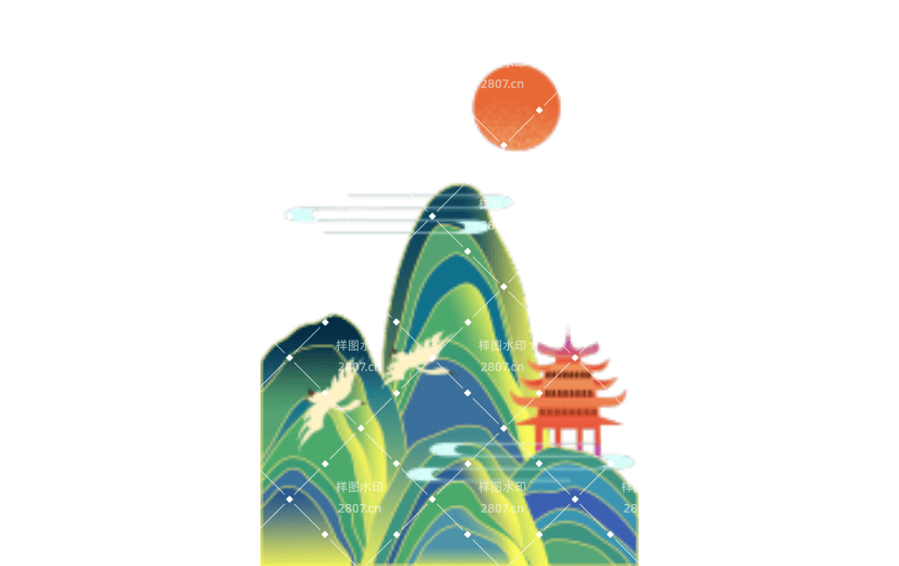 国潮重阳登高高山