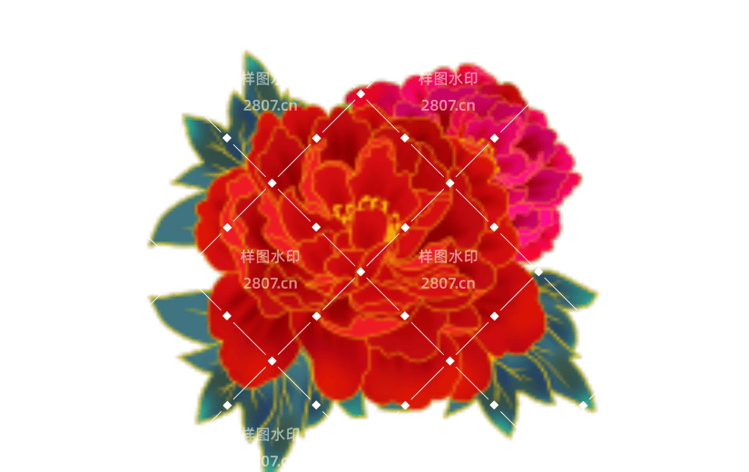 花开富贵国潮牡丹花