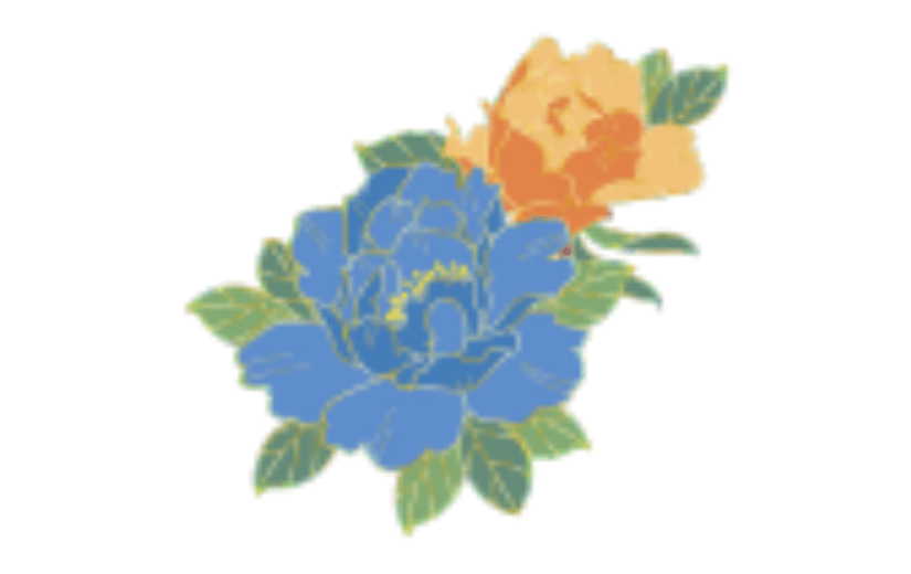 鎏金牡丹花矢量元素