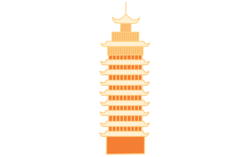 卡通感文体娱乐房子元素 