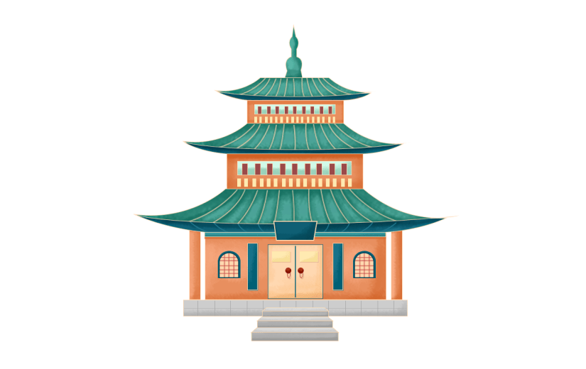 卡通感塔元素
