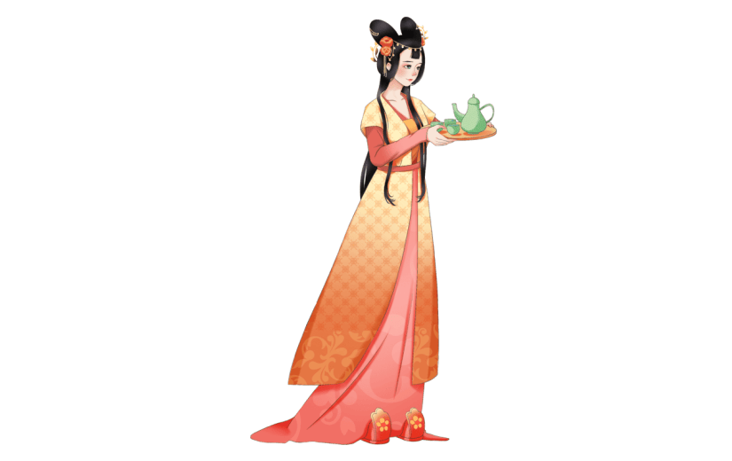 中国风-手绘人物插画-古风女性