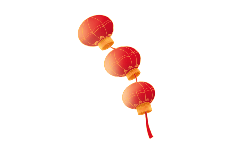 中国风国庆节灯笼元素贴纸
