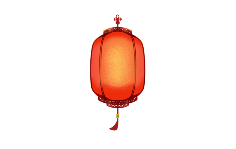 喜庆红色灯笼新年元素