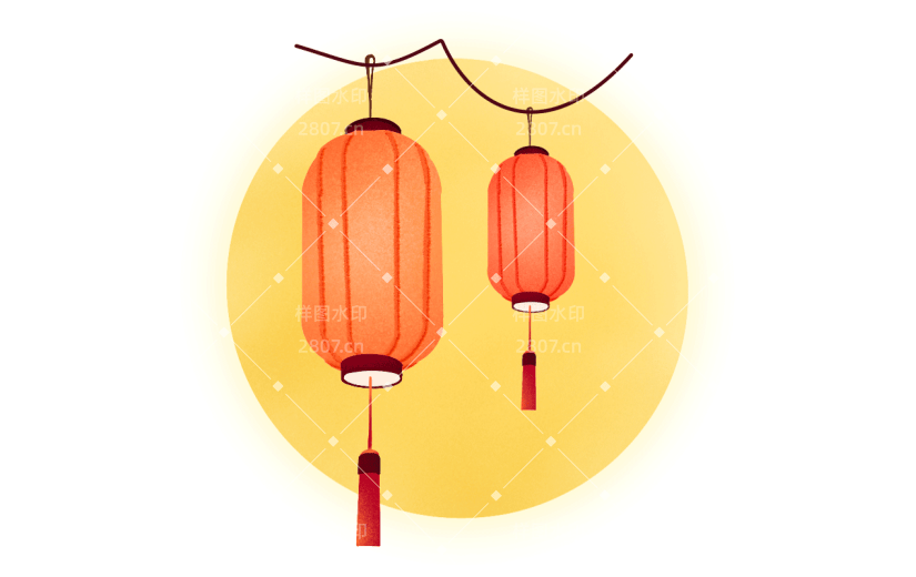 中秋节热点贴纸-灯笼