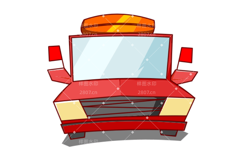 国庆节手绘卡通风帖纸矢量-车