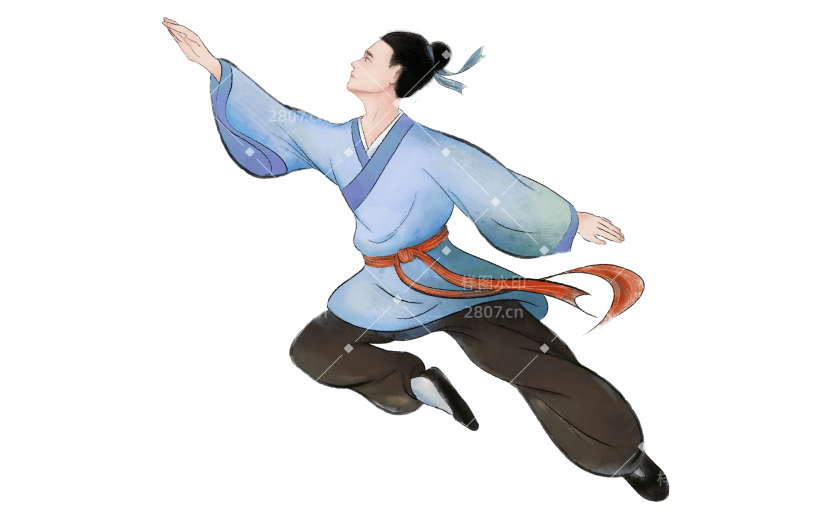 七夕节中国风插画贴纸-牛郎
