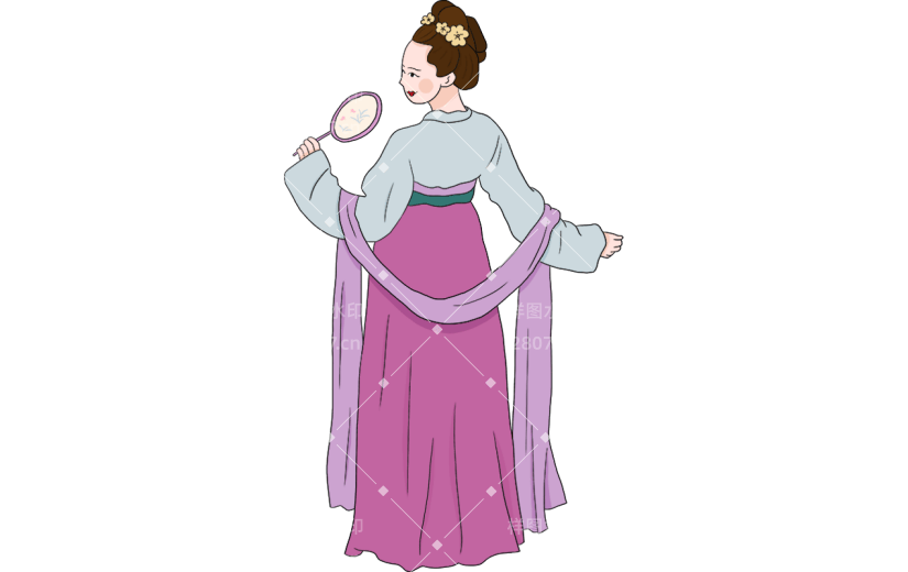 中国风唐代人物类贴纸-女人