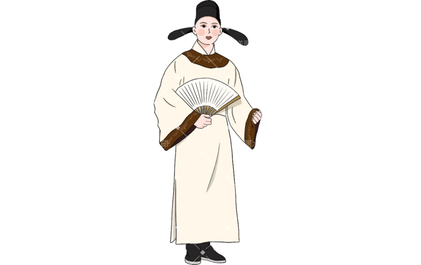 中国风唐代人物类贴纸-男人